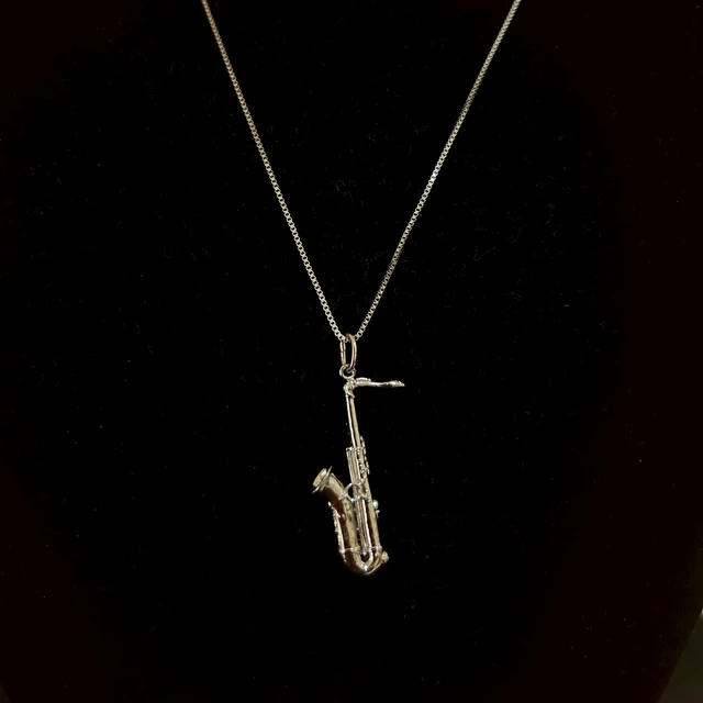 john chen 】 Sax_薩克斯風純銀項鍊-手工製作Saxophone necklace Hand