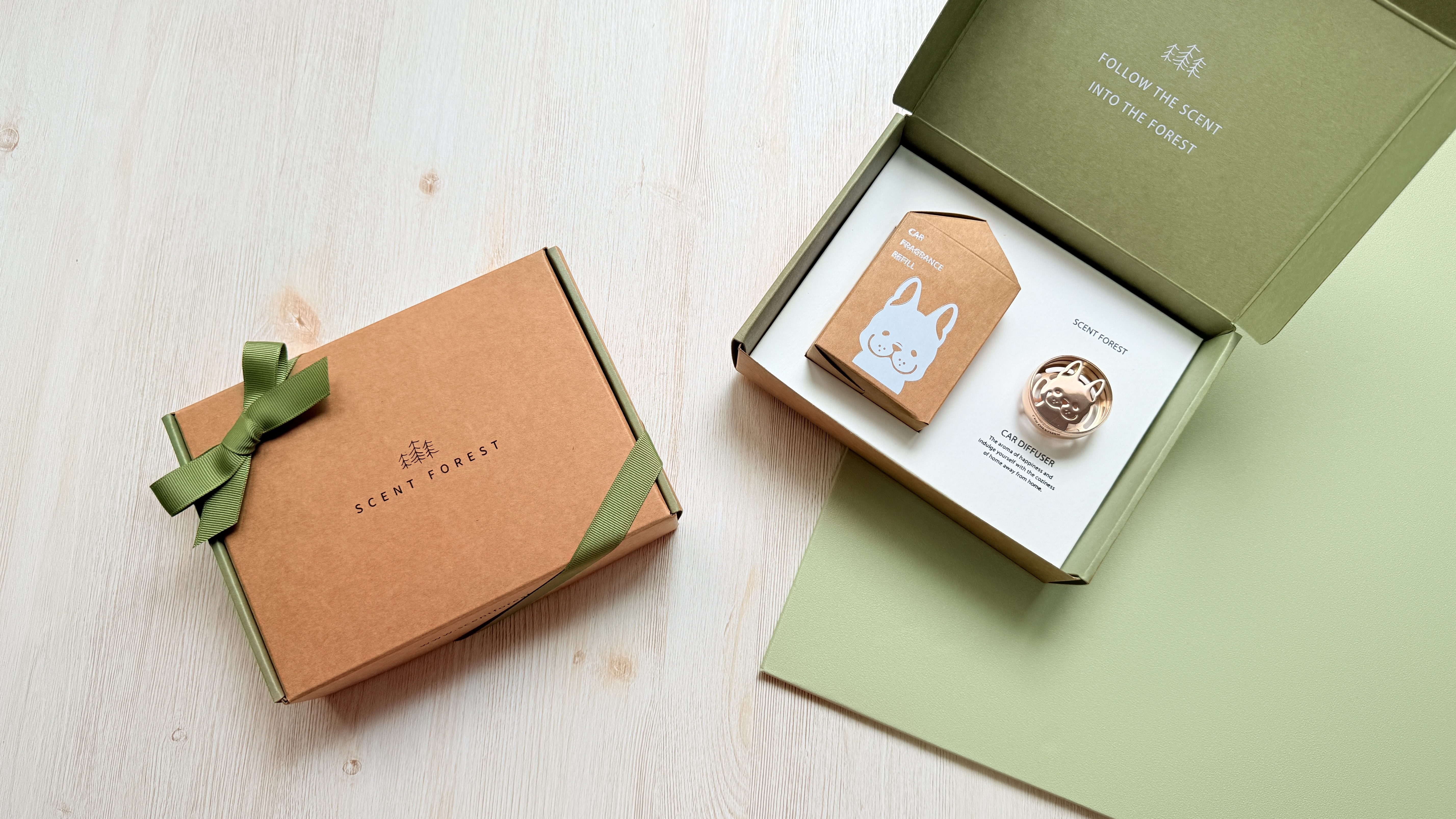 質感金屬車用香氛 - 小萌寵情人節組合 - 狗 貓 兔