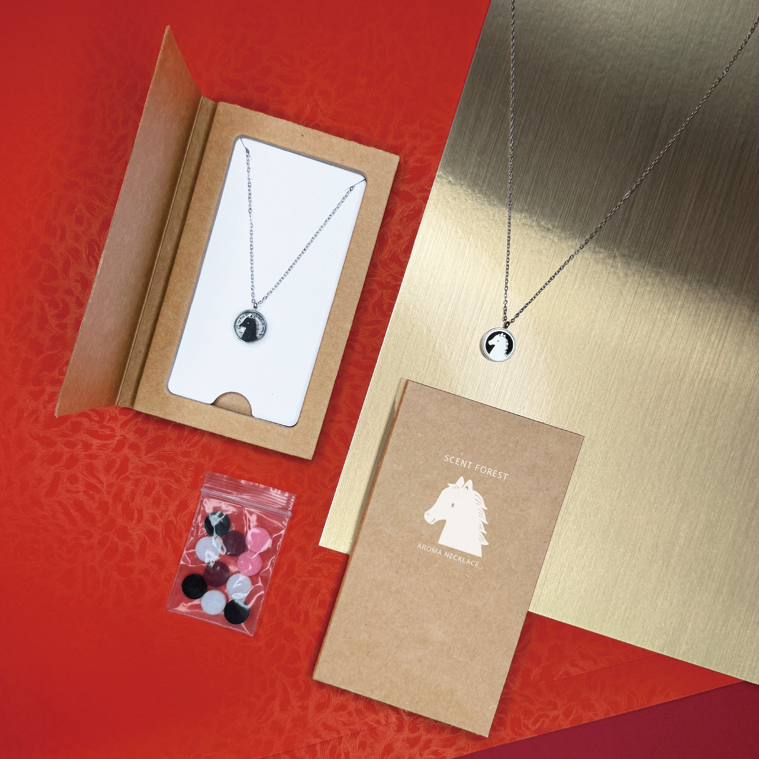 香氛森林新品上市 香氛項鍊 共8款可愛動物組 可自由組合 內容物一覽