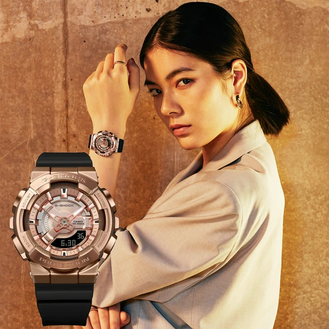 生日快樂❤️］ITZY Lia配戴款【CASIO 卡西歐】 G-SHOCK 金屬色雙顯