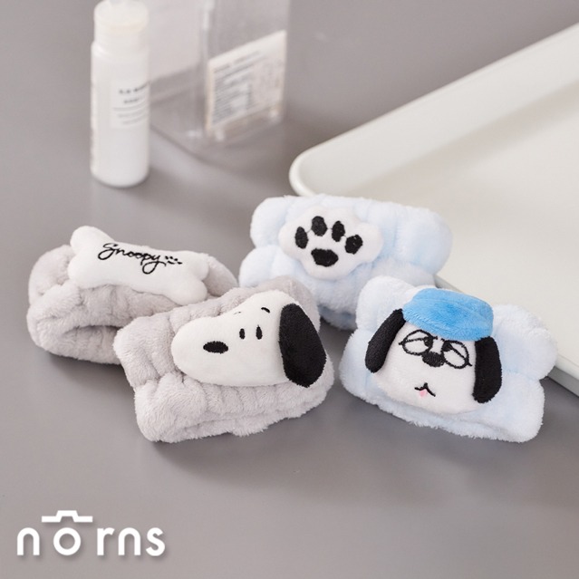【Norns】Peanuts史努比絨毛造型洗臉腕帶 norns Original Design Snoopy Olaf 歐拉夫 吸水手腕帶(每款式最少需購買2件)