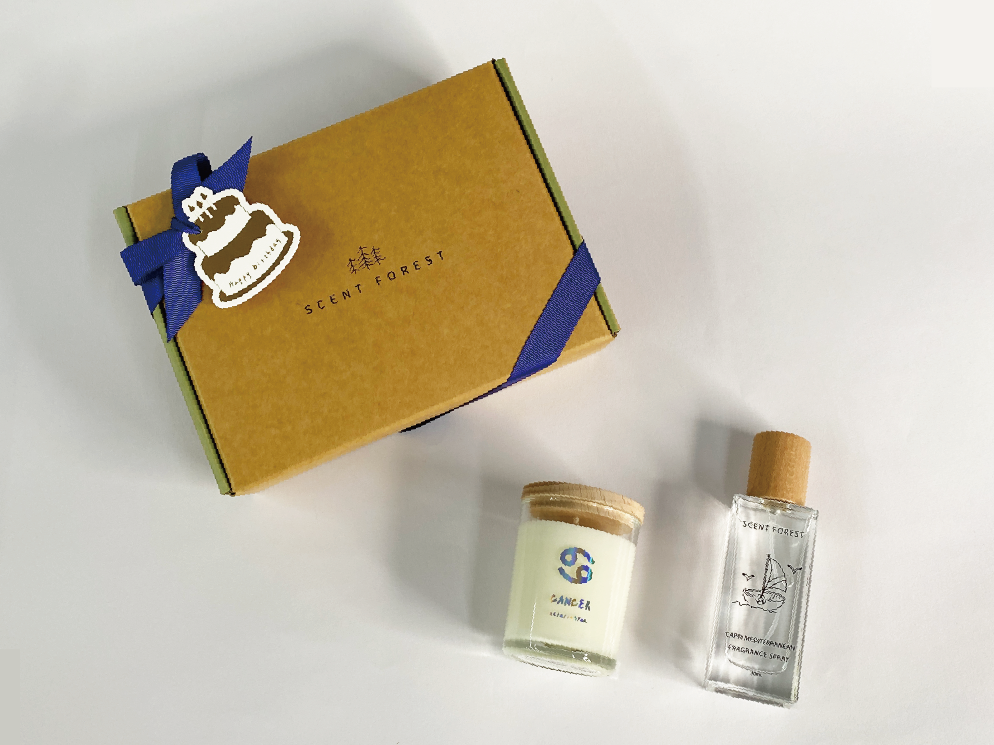 SCENT FOREST 香氛森林 - 十二星座 巨蟹座 生日禮盒  香水大豆蠟燭 香氛噴霧 組合