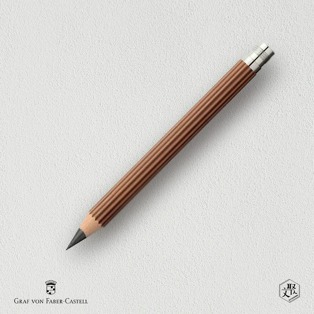 木製 鉛筆 Graf von Faber-Castell】補充用完美鉛筆-棕色雪松木-3支入粗芯(原廠正