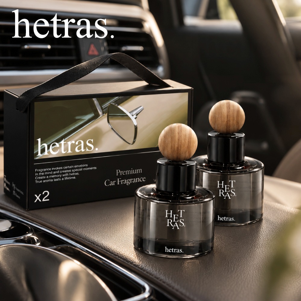 【hetras】首席調香師車用擴香 2 入組 香氛禮盒 77mlx2  擴香瓶