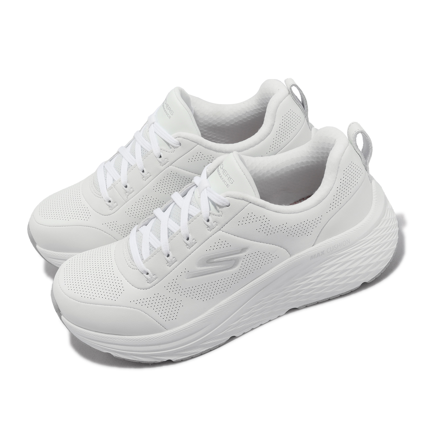 ACS] Skechers 慢跑鞋Max Cushioning Elite 2.0 女鞋白灰避震