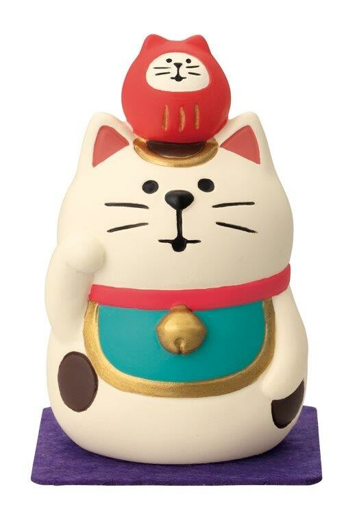 DECOLE concombre  白貓 招福 幸福