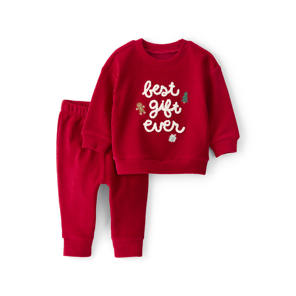 最棒薑餅人 嬰兒2件組套裝(上衣/褲)