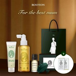 快速出貨【ROOTON】媽咪辛苦了 ! 甦活植萃髮根噴霧150ml+甦活植萃洗髮精50ml+喚活極萃雙效修護髮油8ml+淨粹植潤沐浴膠5ml+淨粹植潤身體乳5ml+頭皮按摩梳+女神提袋