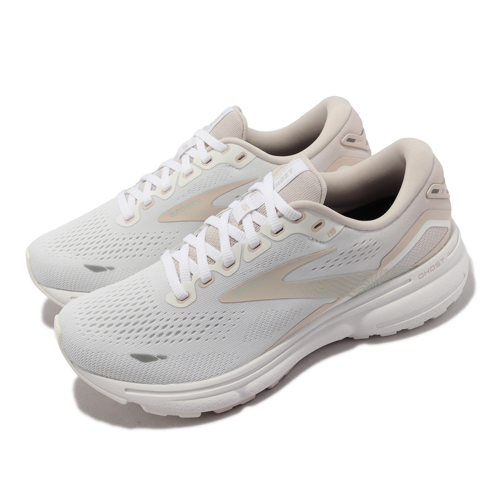ACS] Brooks 慢跑鞋Ghost 15 女鞋白米療癒色系魔鬼系列15代緩衝