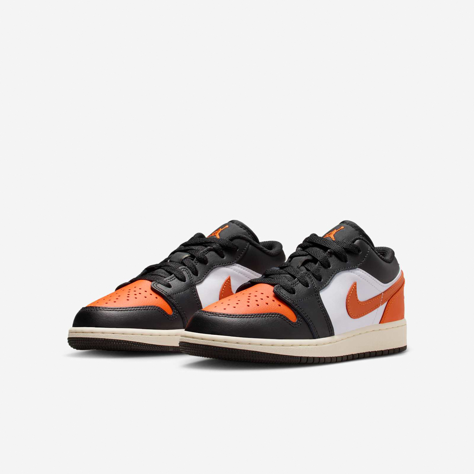 [ACS] Nike 休閒鞋 Air Jordan 1 Low GS 大童 女鞋 黑 橘 扣碎 低筒 AJ1 553560-081 | LINE 禮物