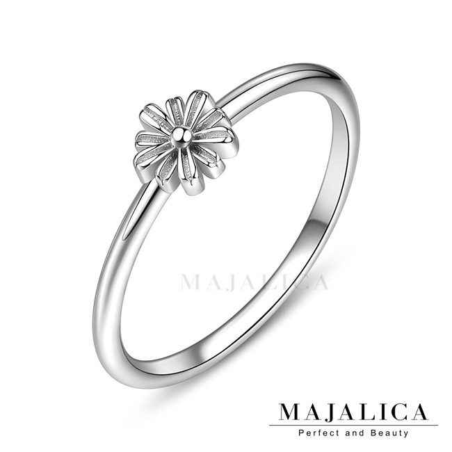 Majalica】925純銀戒指．幸運雛菊．小花尾戒．客製刻字| LINE 禮物