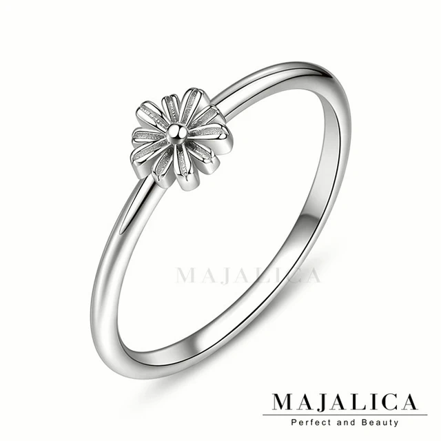 Majalica】925純銀戒指．幸運雛菊．小花尾戒．客製刻字| LINE 禮物