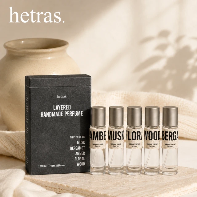 hetras】首席調香師手工鐵盒疊香香水5 入禮盒| LINE 禮物