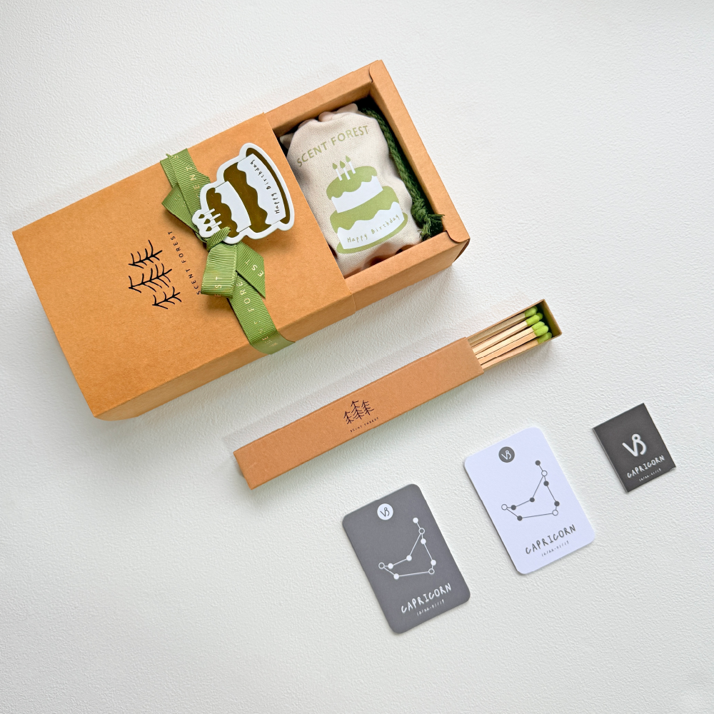 SCENT FOREST 香氛森林-十二星座 摩羯座 生日禮盒 LINE禮物 大豆蠟燭 二入 組合