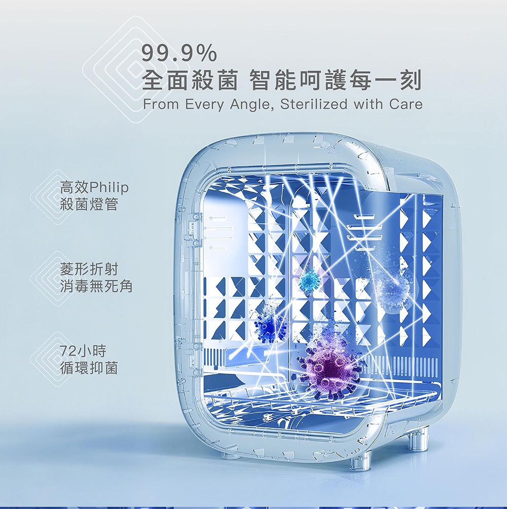 高效紫外線殺菌結合溫和烘乾 打造純淨安心的育兒生活