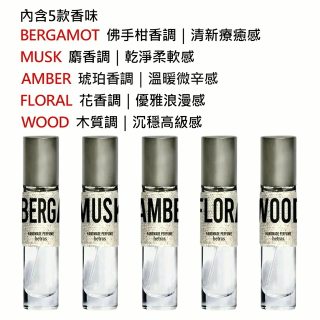 Hetras】首席調香師鐵盒手工香水15mlx5支| LINE 禮物