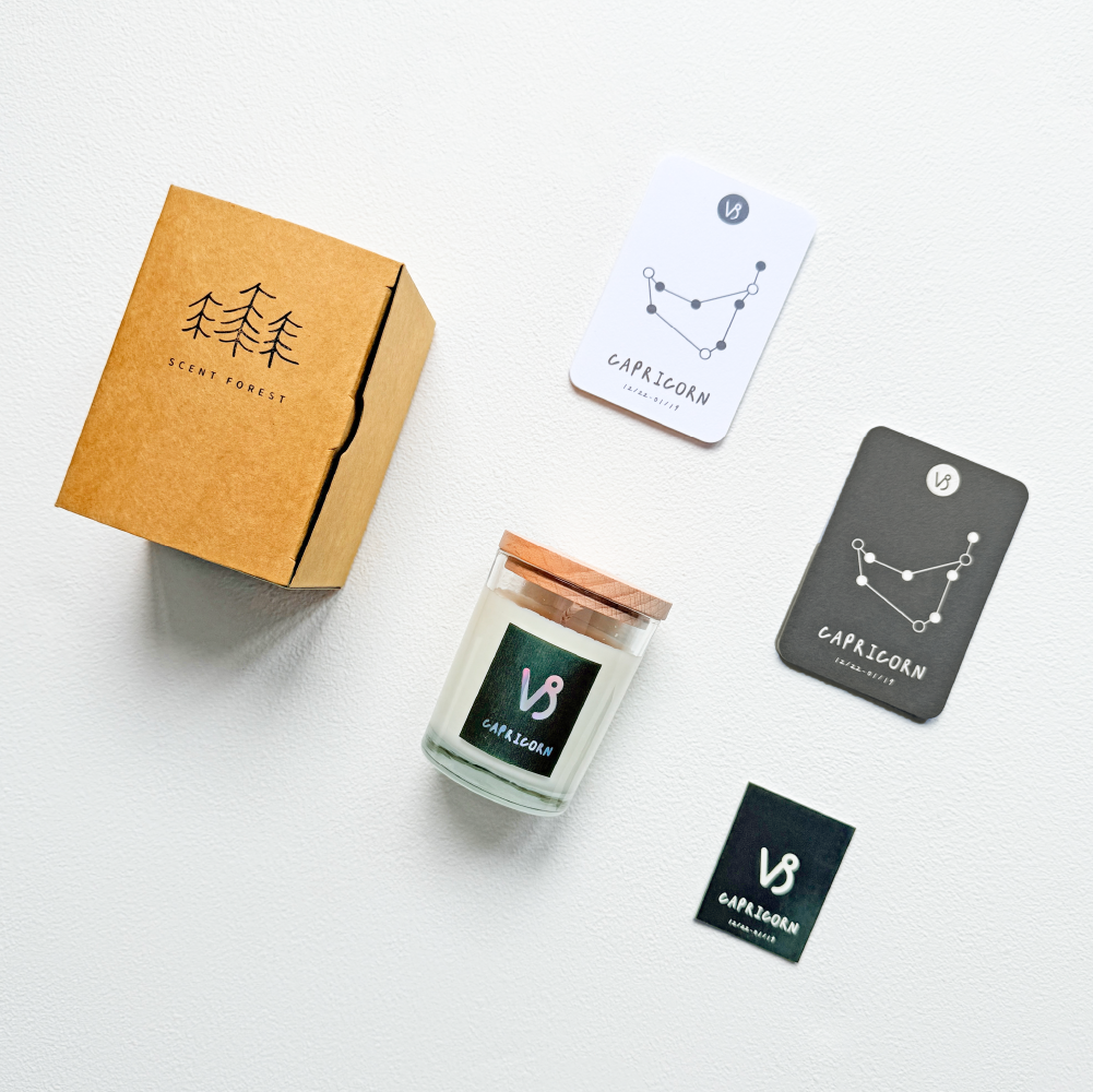 SCENT FOREST 香氛森林-十二星座 摩羯座 生日禮盒 LINE禮物 大豆蠟燭 二入 組合
