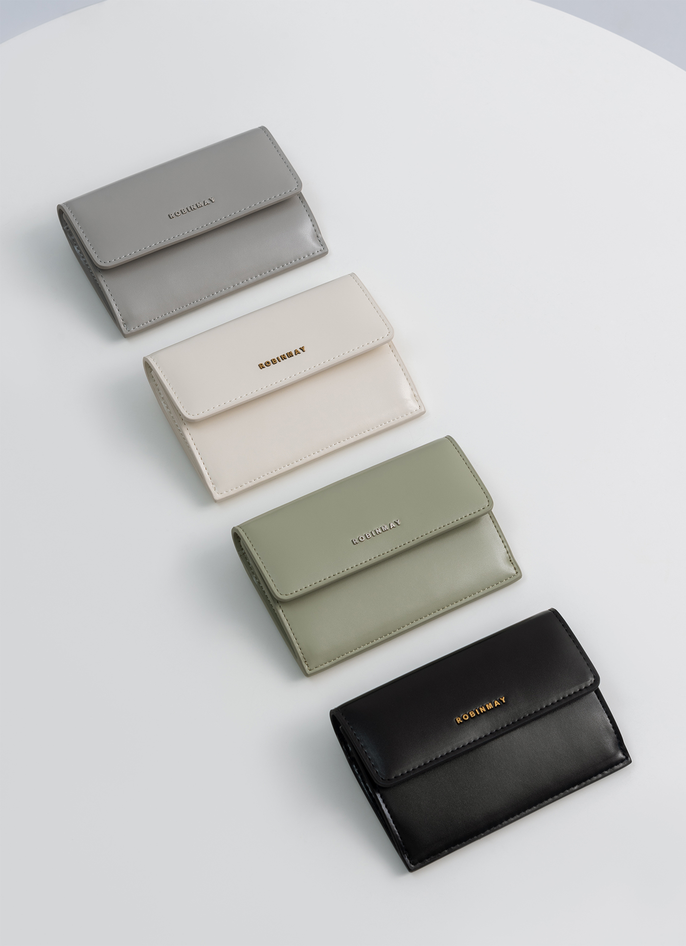 ROBINMAY】仲日真皮卡夾包(黑色)LINE禮物獨家贈皮夾盒(盒裝顏色