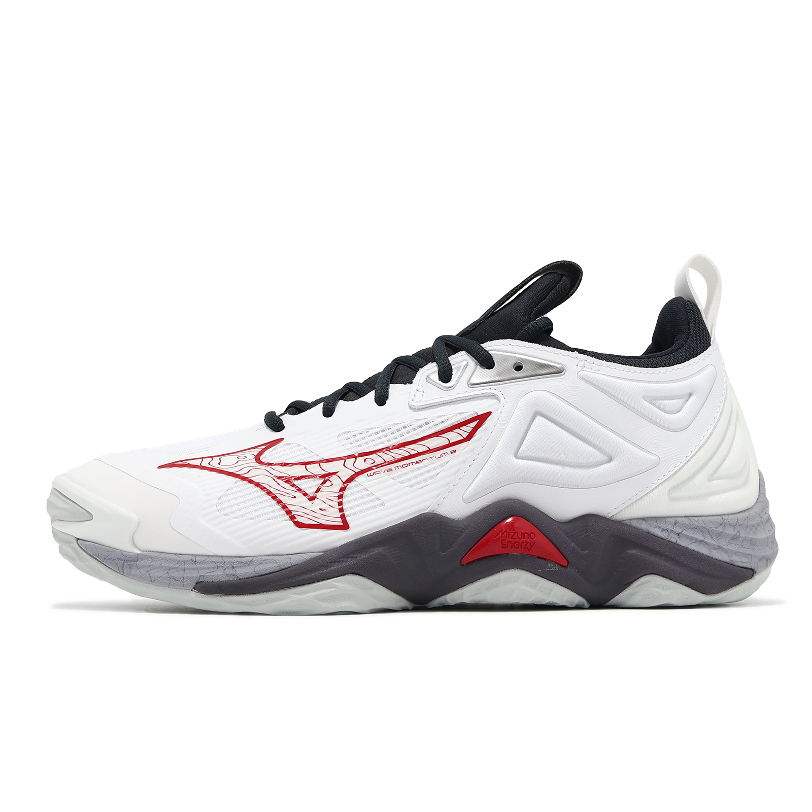 ACS] Mizuno 排球鞋Wave Momentum 3 男鞋白紅襪套緩衝室內運動羽