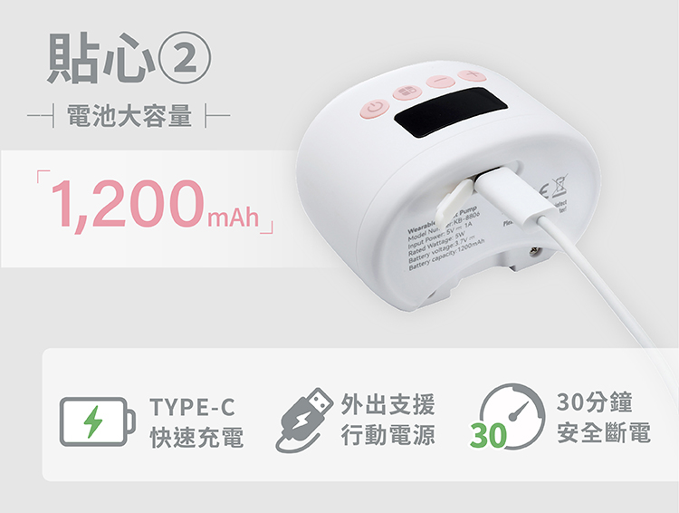 現代媽咪必備 nac nac 小蜜桃免持穿戴式吸乳器！