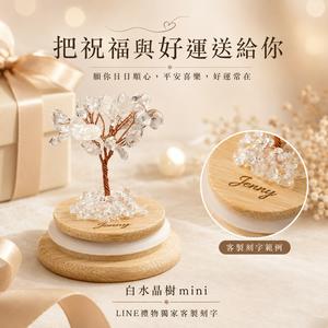 [快速出貨]【GOODTIME】 白水晶開運招財水晶樹mini 水晶擺飾 小禮物 淨化能量 交換禮物 辦公室小物 免費刻字 巨蟹座 開運納福 招財禮物 喬遷禮物 生日禮物 送禮推薦 父親節禮物 風水