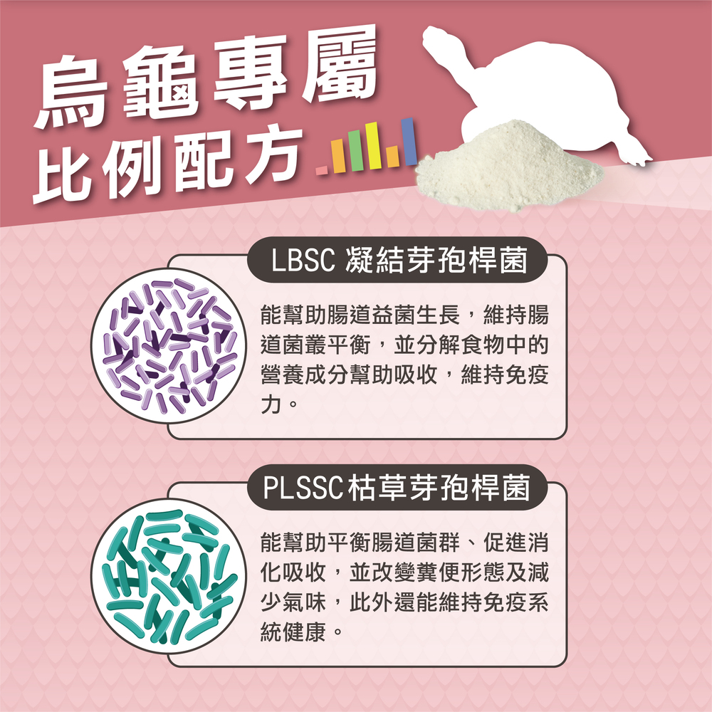 烏龜專用益生菌+益生元 - 腸胃2菌配方 50g/罐( 烏龜專用腸道基礎保養 )