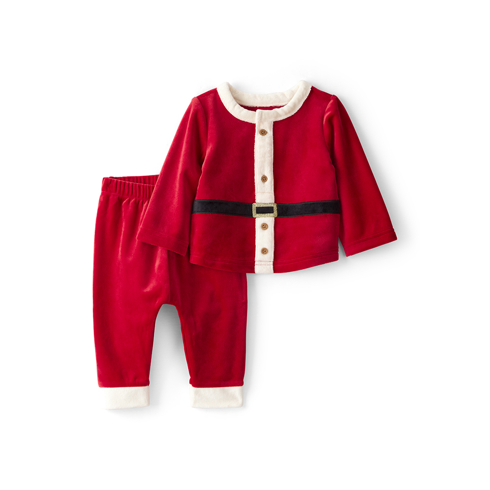 聖誕小公公 嬰兒2件組套裝(上衣/褲)