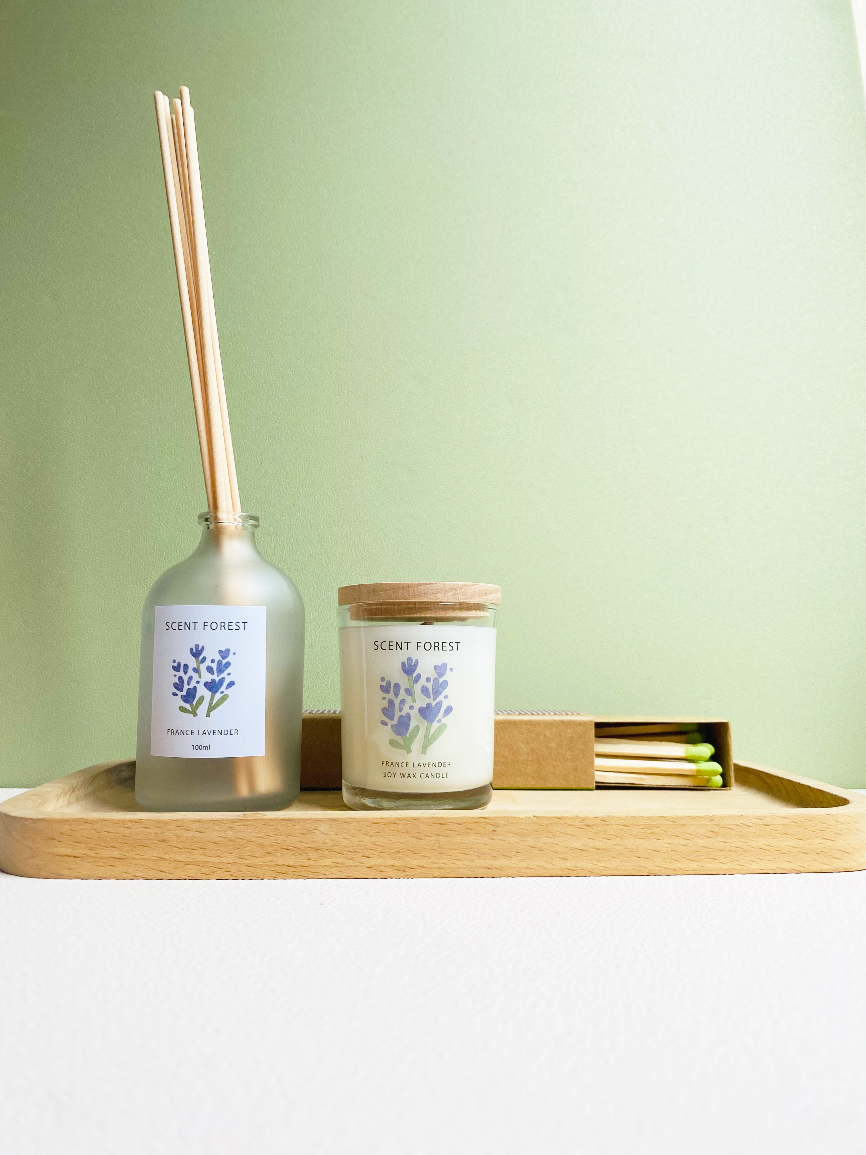 SCENT FOREST 香氛森林-LINE獨家 薰衣草香氛系列 自由配 組合 擴香花 擴香竹 大豆蠟燭