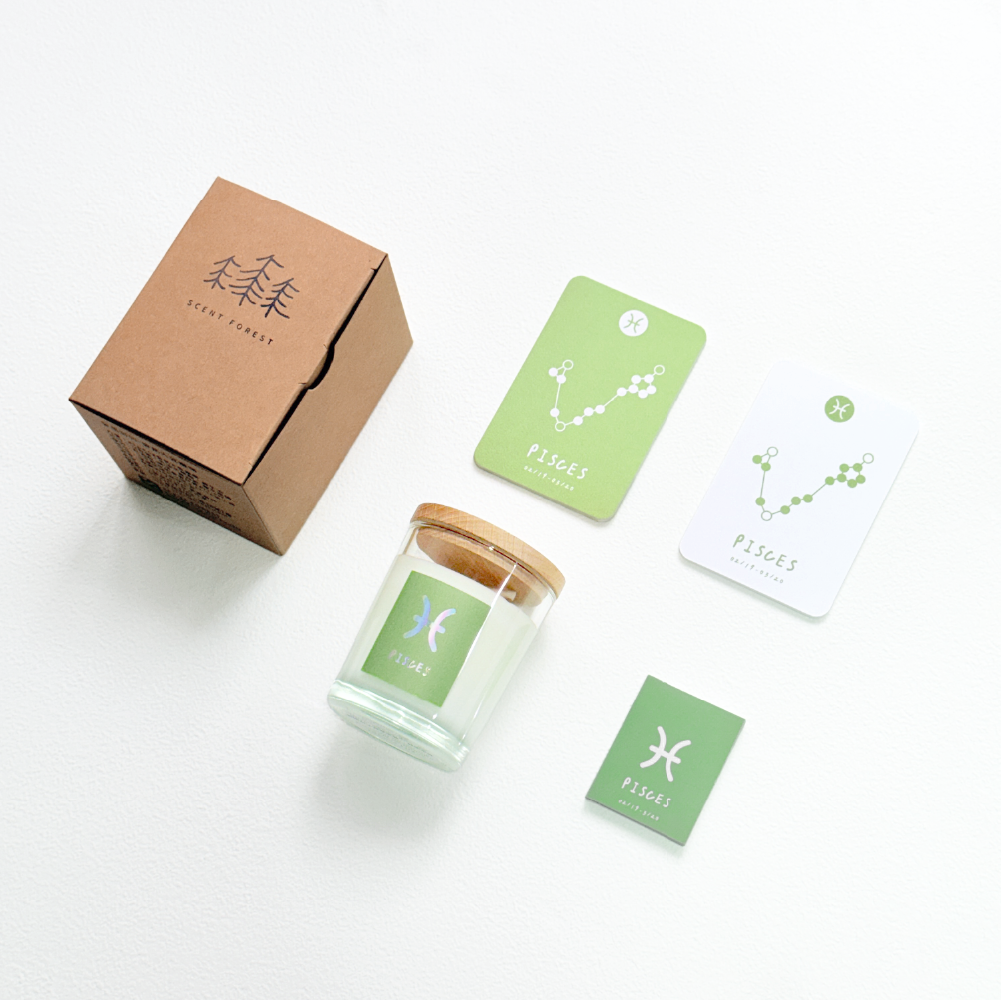 SCENT FOREST 香氛森林-十二星座 雙魚座 生日禮盒 LINE禮物 大豆蠟燭 二入 組合