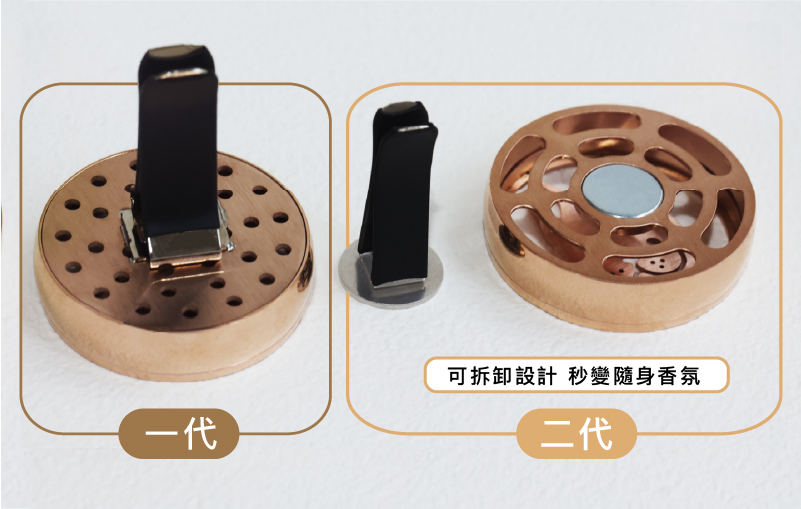 質感金屬車用香氛 -第二代 容易拆卸變隨身香氛 擴香性更好 新款式小萌寵法鬥、波士頓梗犬新登場