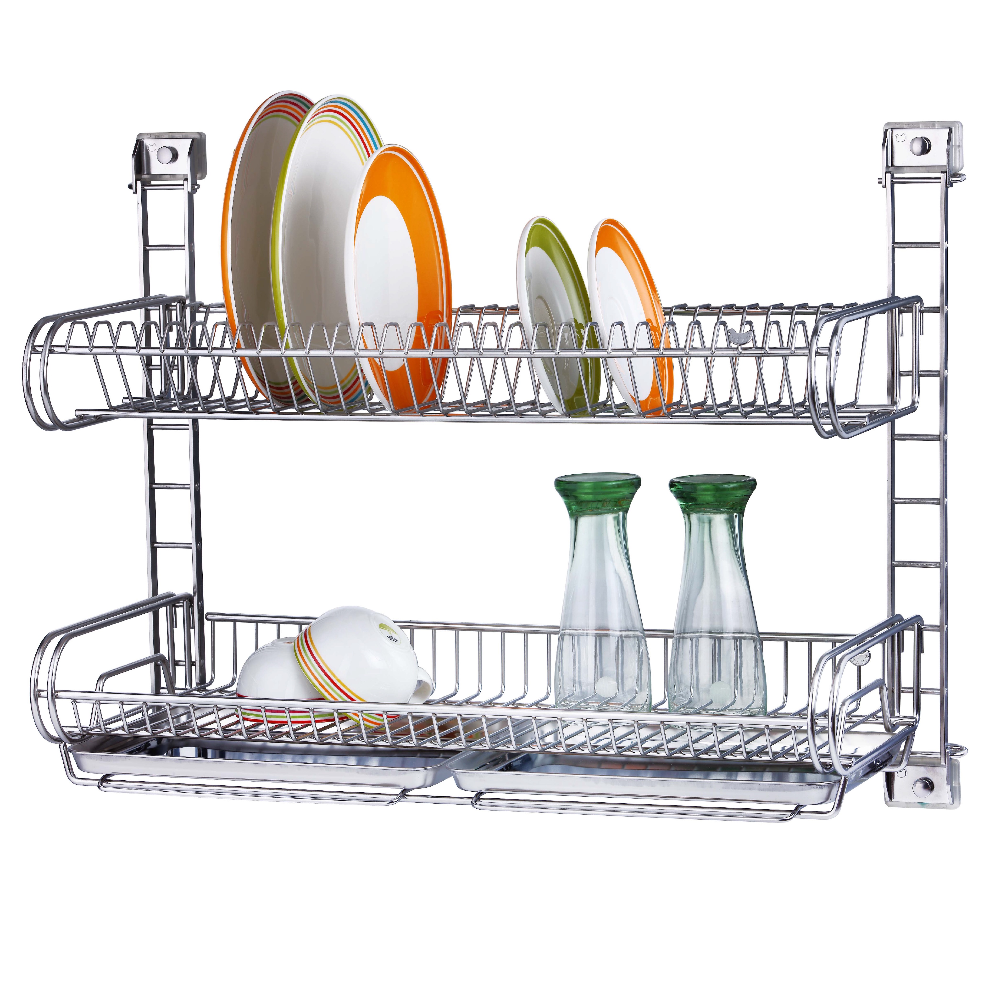 welmi味美 不鏽鋼 可調節雙層盤架 ( 2種尺寸 大款寬 69.5 ㎝ 5253A1BS / 中款 寬 59.5 ㎝ 5254A1BS ...