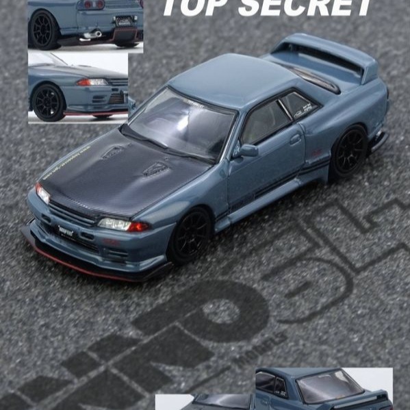 【東海模型】INNO64 1/64 日產 Nissan TOP SECRET R32 GT-R Stealth Grey IN64-R32TS ...