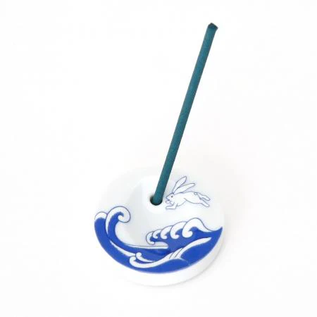 香彩堂 HANGA 圓形線香座 海波兔