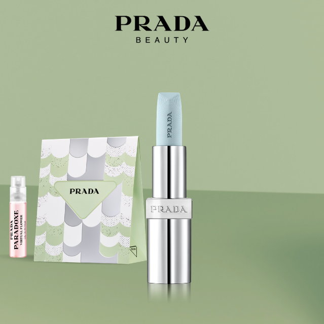 熱銷🩵【PRADA】【專屬刻字】經典潤唇膏 #U001莫測藍｜享 隨行香+期間限定禮袋 ｜訂製刻字禮｜生日禮物