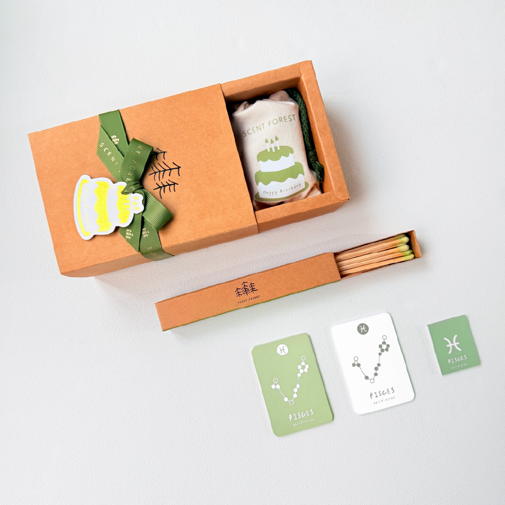 SCENT FOREST 香氛森林-十二星座 雙魚座 生日禮盒 LINE禮物 大豆蠟燭 二入 組合