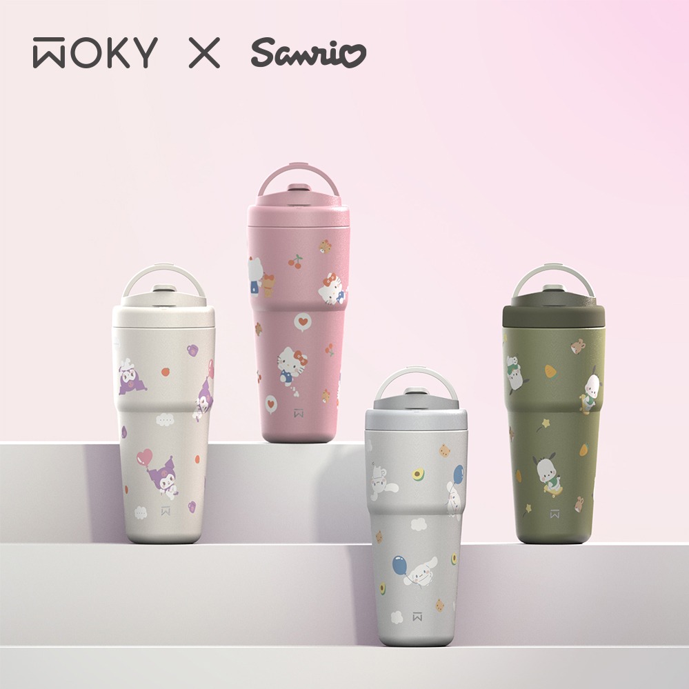 【WOKY 沃廚】WOKY X SANRIO MOZU系列-渾圓杯3.0 800ml (Hello Kitty/大耳狗/帕恰狗/酷洛米)