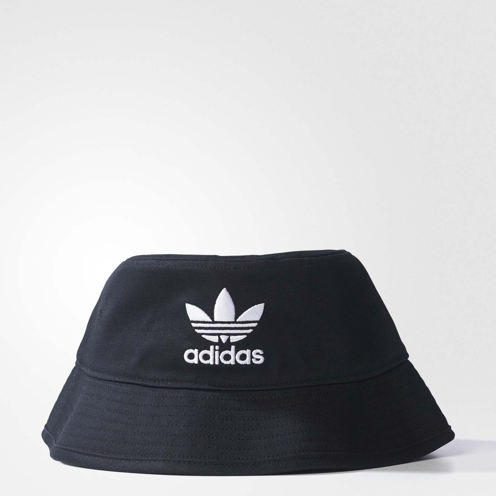 [ACS] adidas 漁夫帽 Trefoil Bucket Hat 男女款 愛迪達 三葉草 電繡 街頭風 穿搭 黑 白 AJ8995 ...